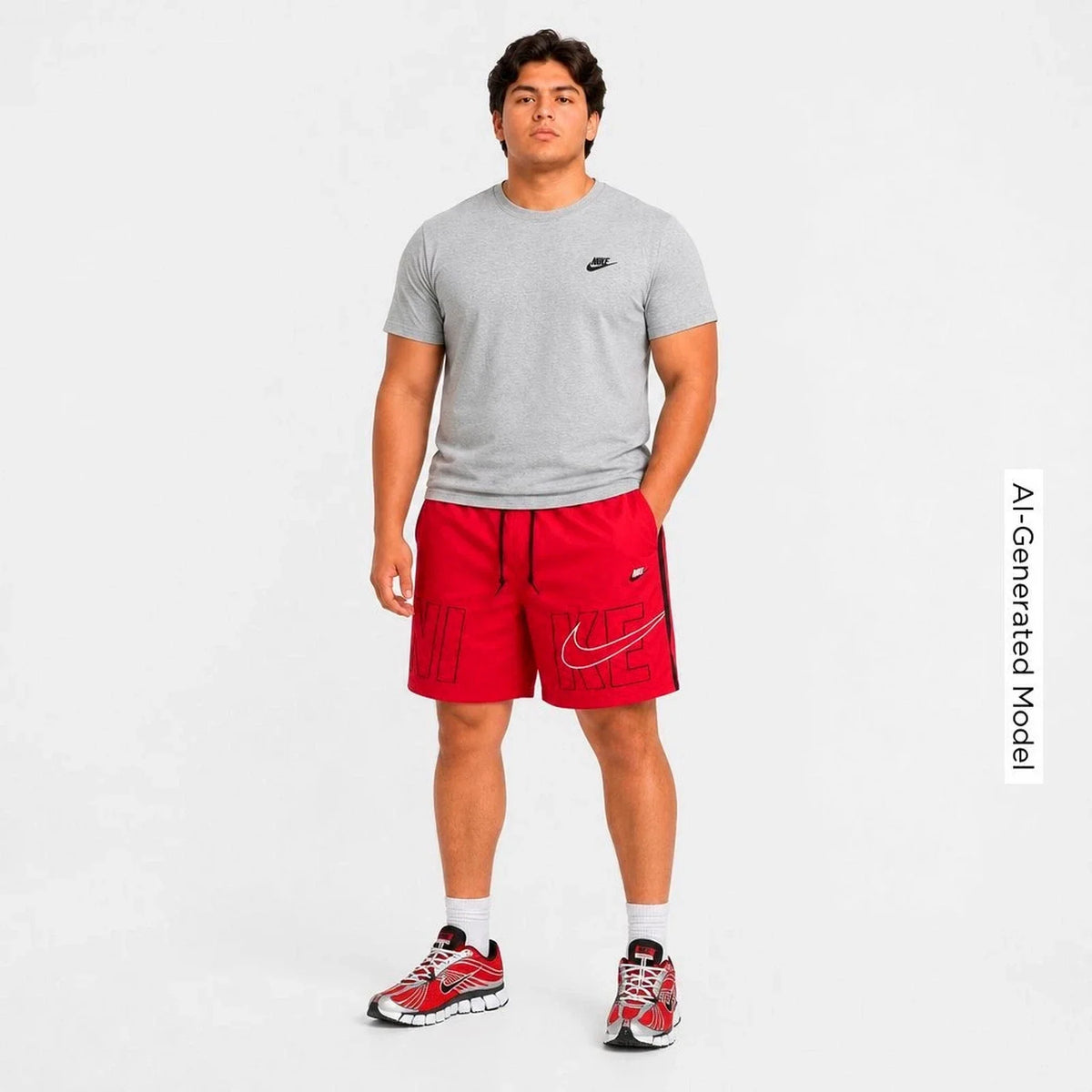 Men's Nylon Mid-Thigh Sport Shorts