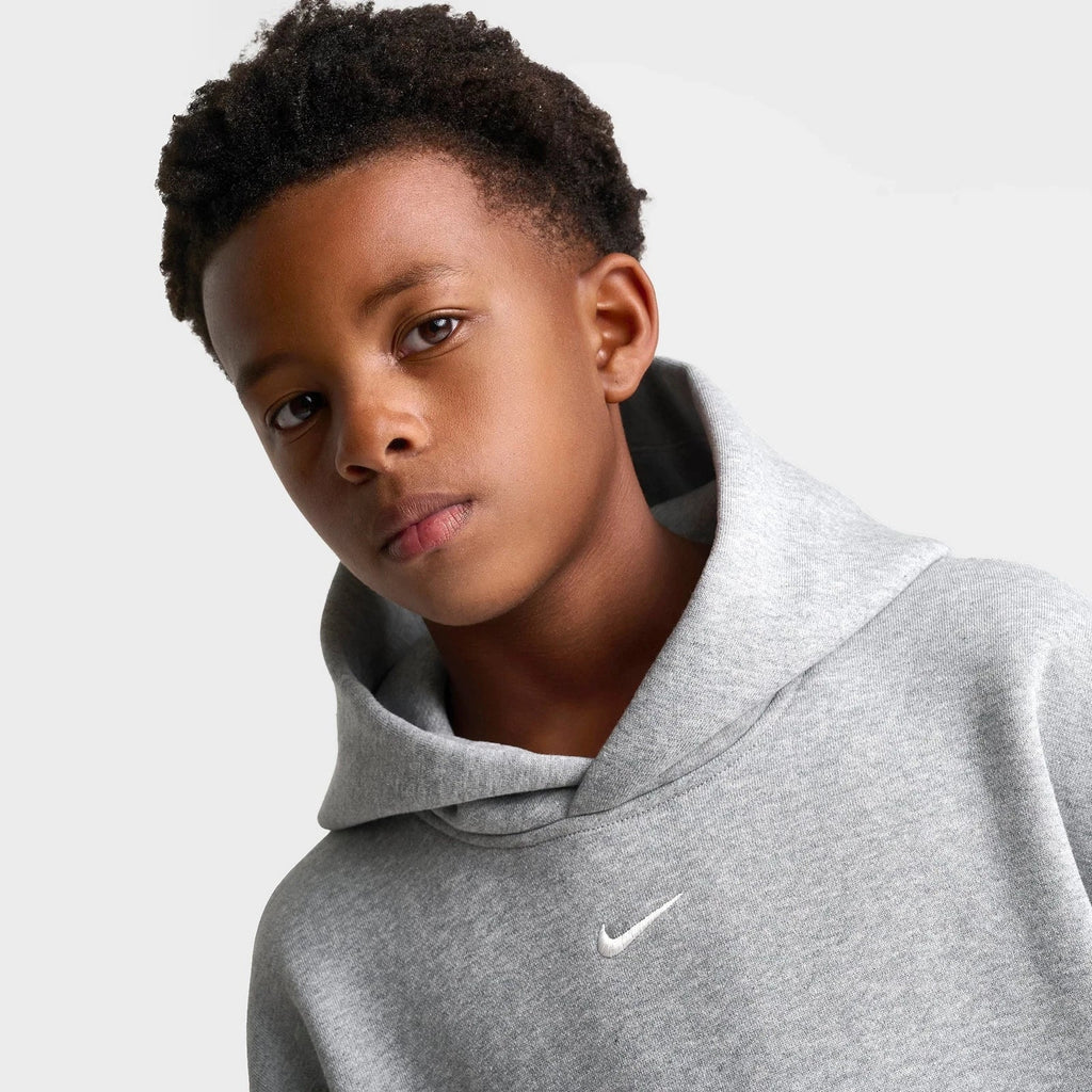 Big Kids' Loose Fit Fleece Pullover Hoodie - Gray