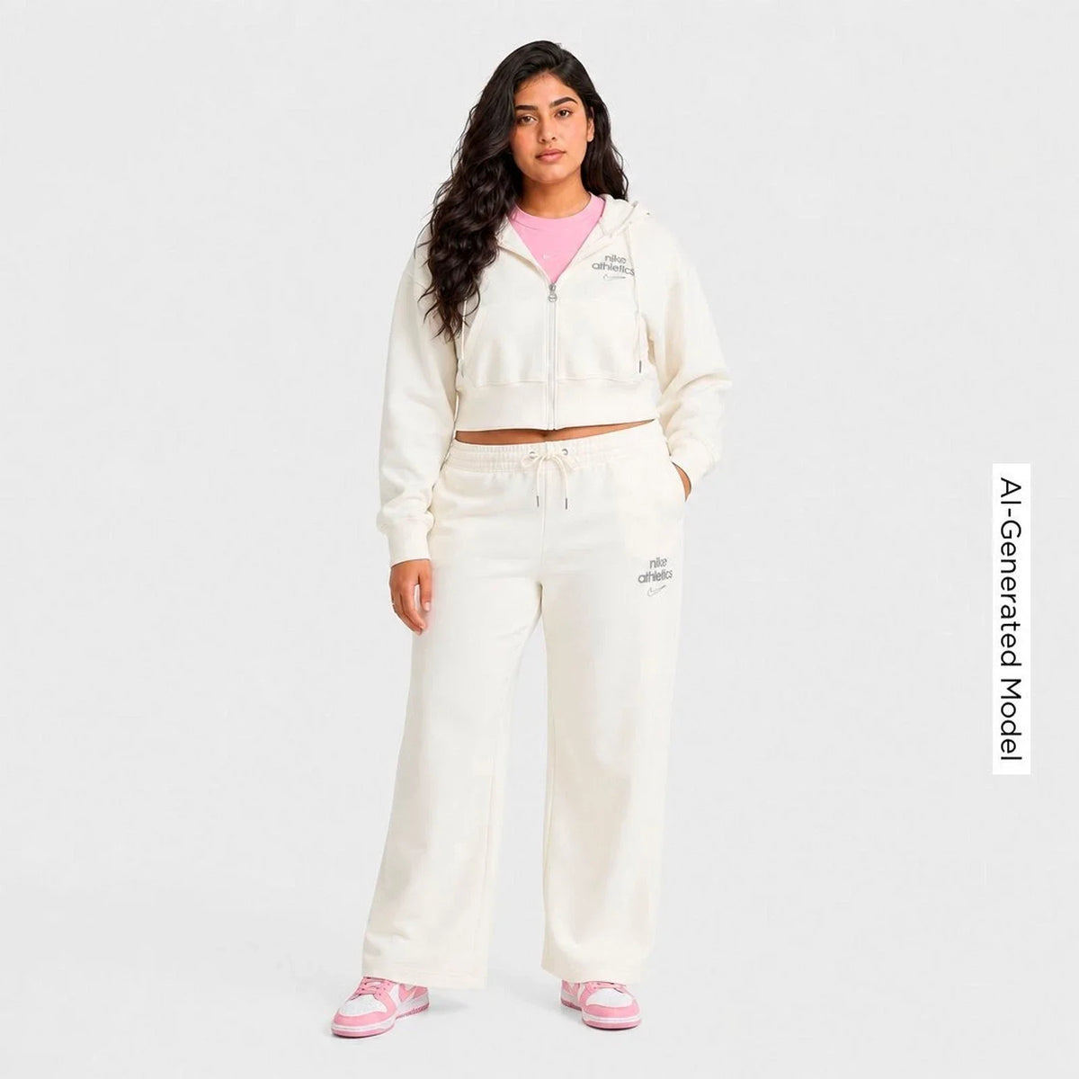 Women's High-Waisted Wide-Leg Fleece Pants