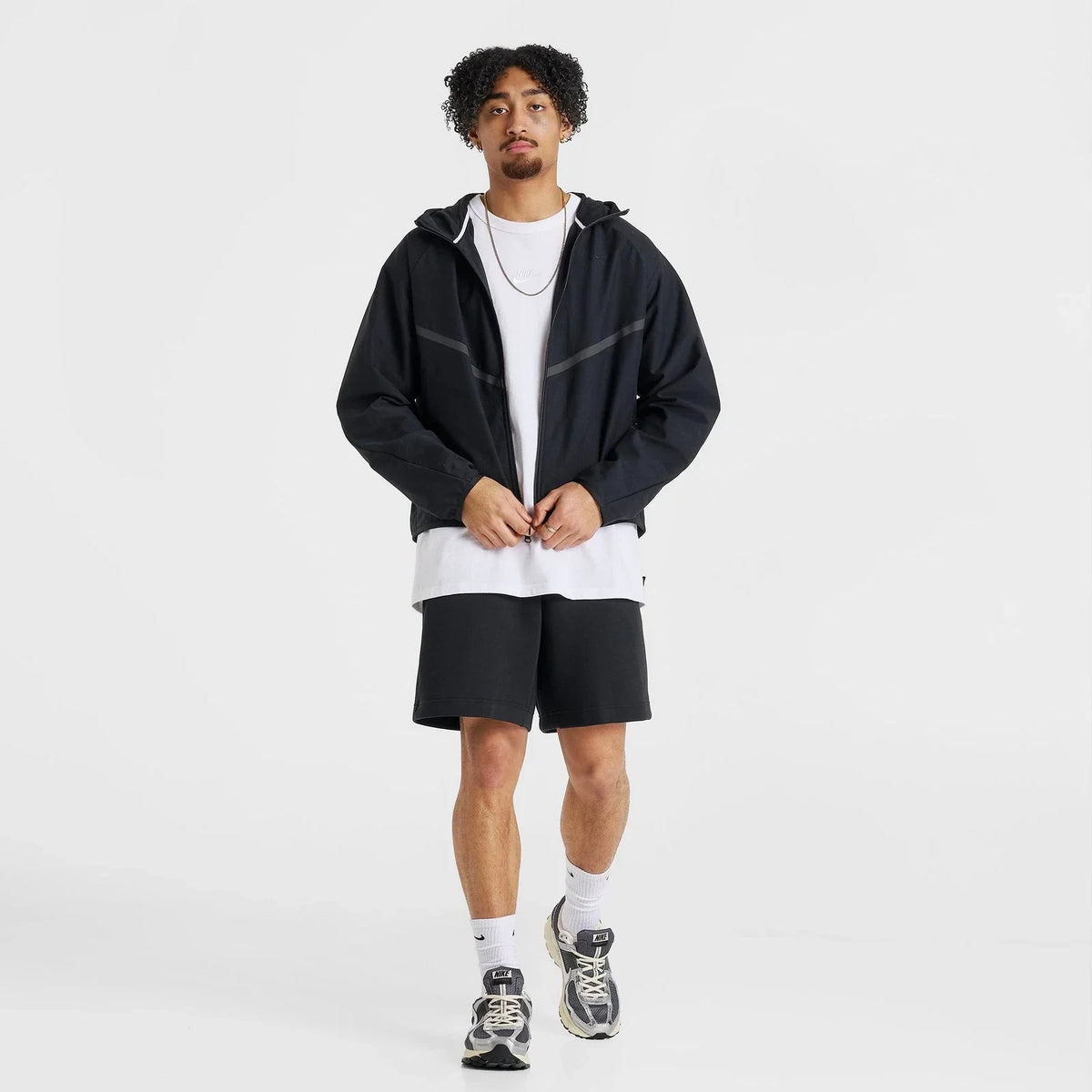 Men's Stretch Knit Full-Zip Hooded Jacket