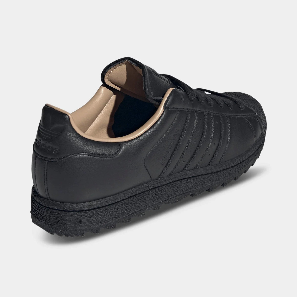 Men's Leather Shell-Toe Ripple Sole Sneakers