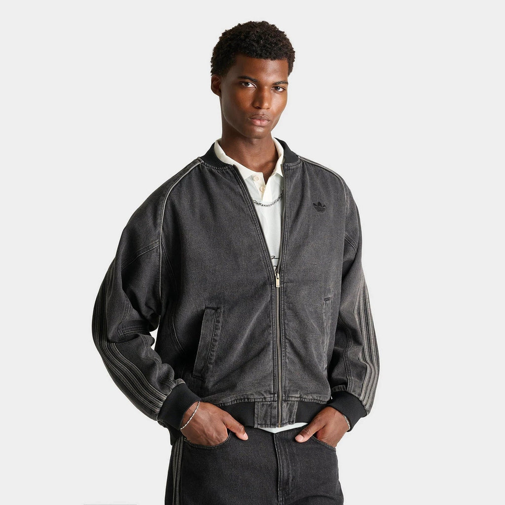 Men's Washed Denim Full-Zip Jacket