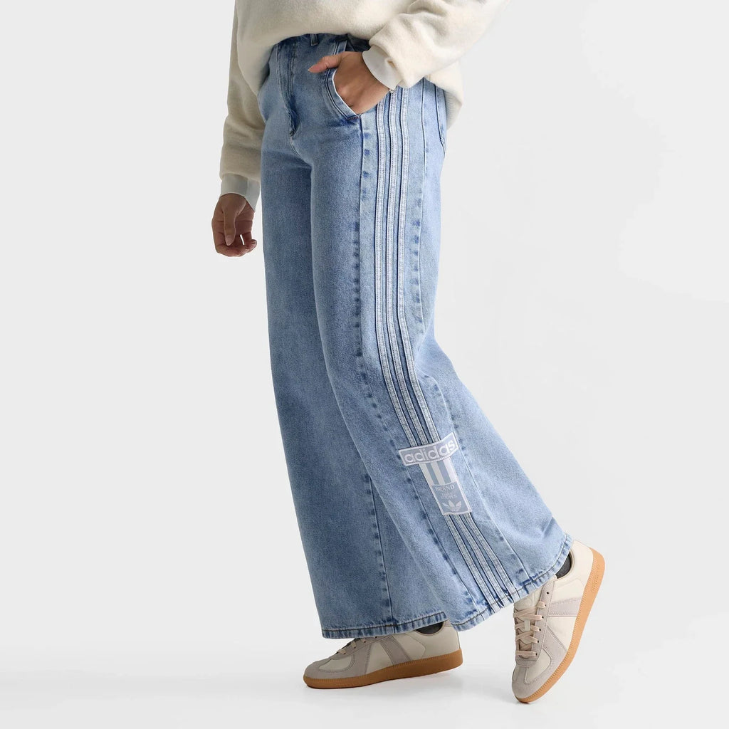 Women's Mid-Rise Wide-Leg Denim Pants
