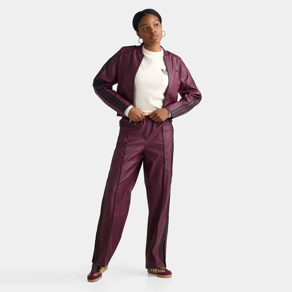 Women's Faux Leather Wide-Leg Pants