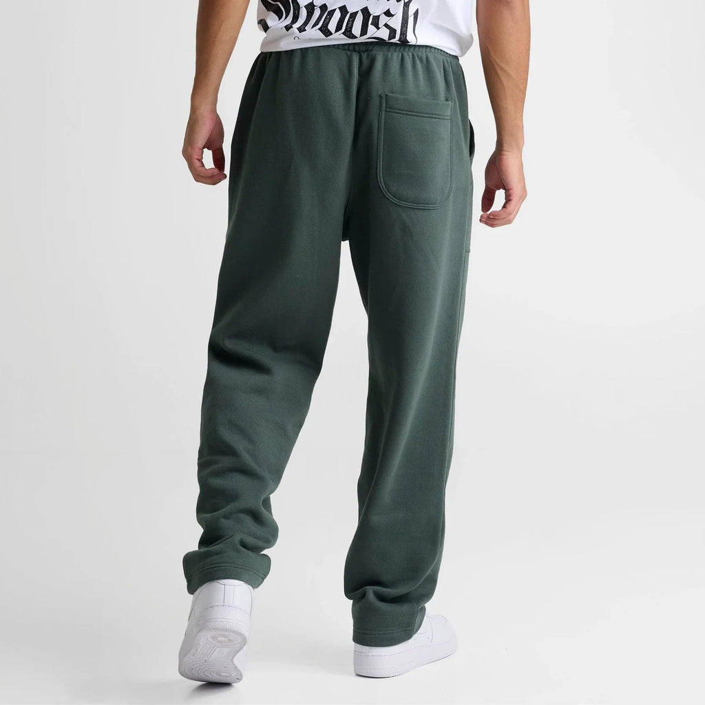 Men's Oversized Brushed Fleece Sweatpants - Green