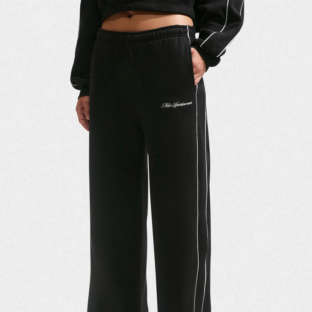 Women's Mid-Rise Wide-Leg Fleece Pants