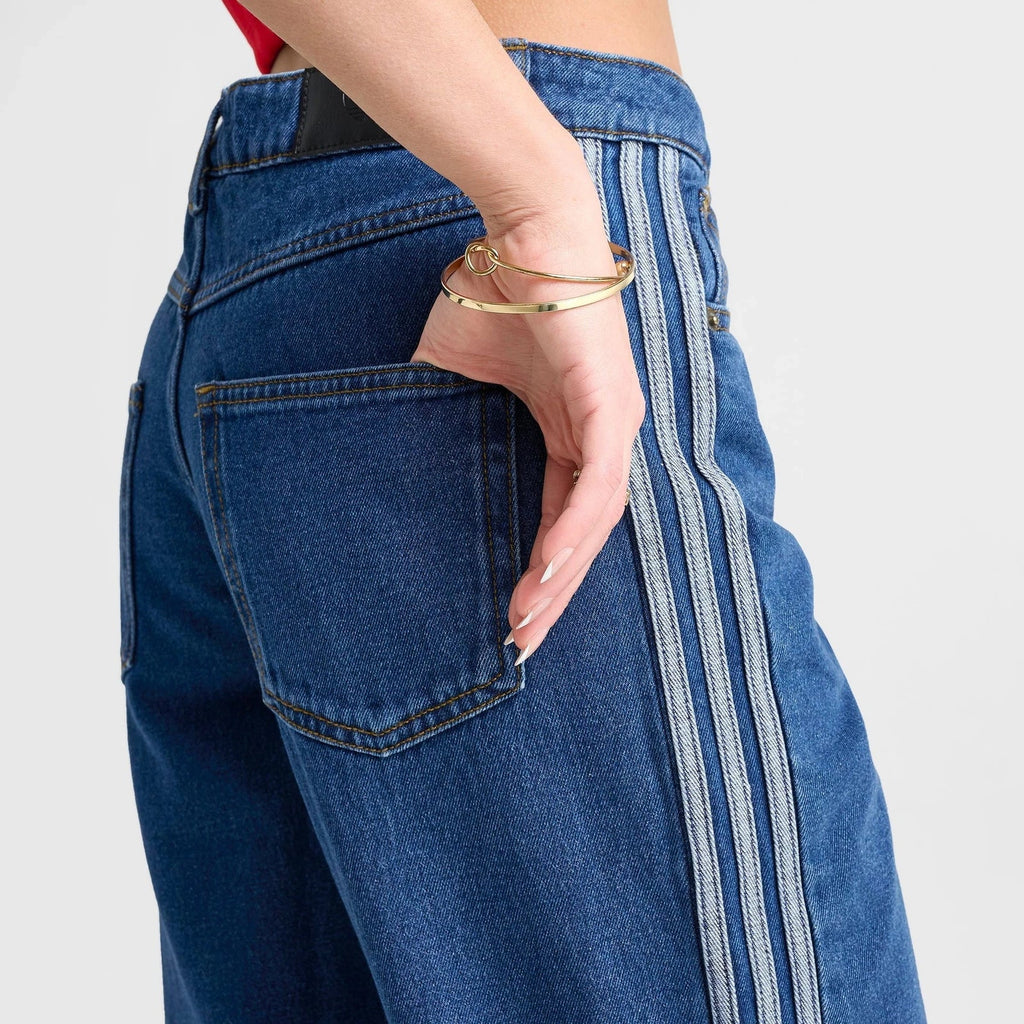 Women's Mid-Rise Denim Track Pants