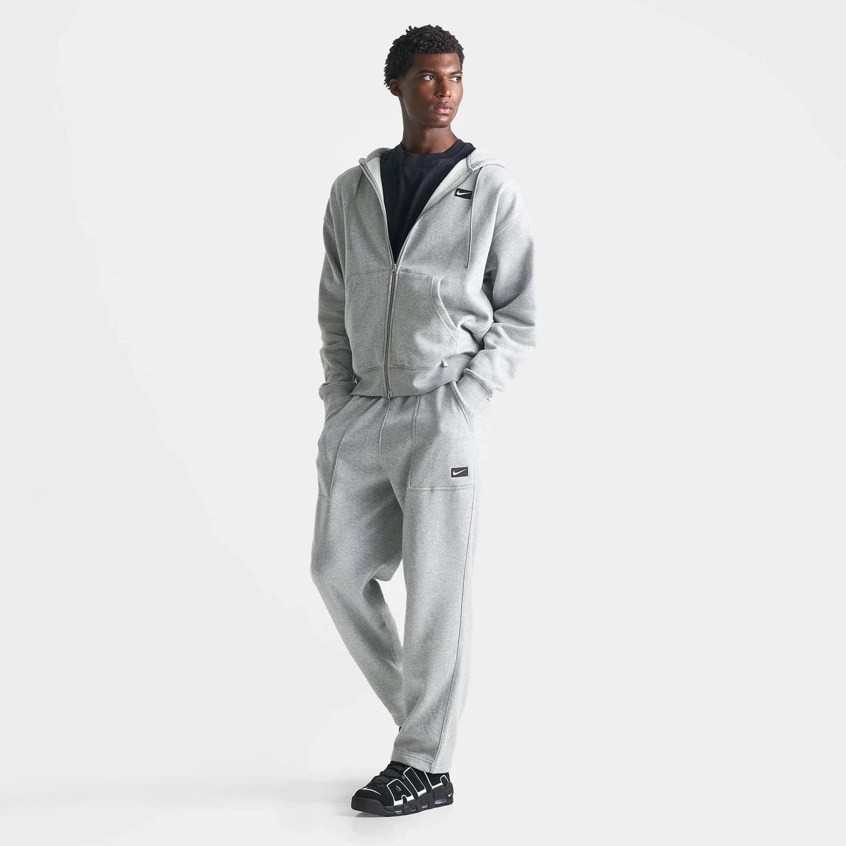 Men's Oversized Open-Hem Fleece Sweatpants