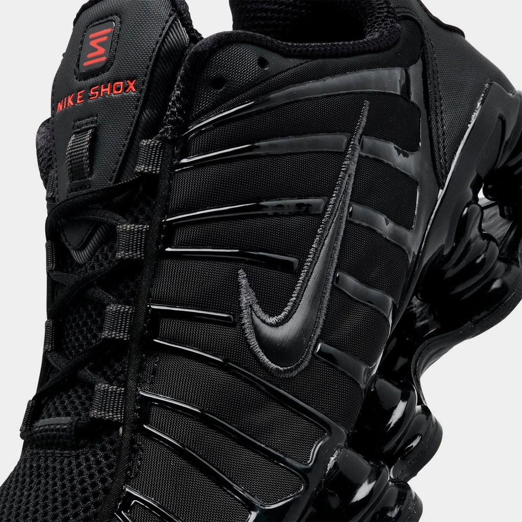 Men's Column-Cushioned Mesh Sneakers - Black