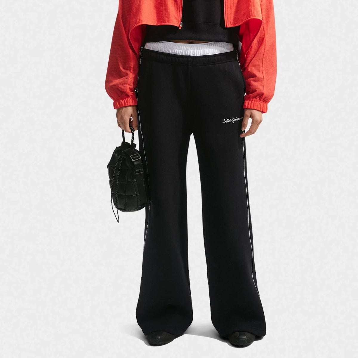 Women's Mid-Rise Wide-Leg Fleece Pants