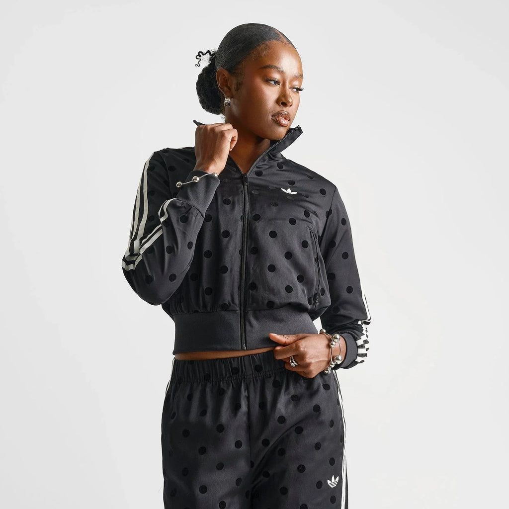 Women's Polka Dot Satin Track Jacket