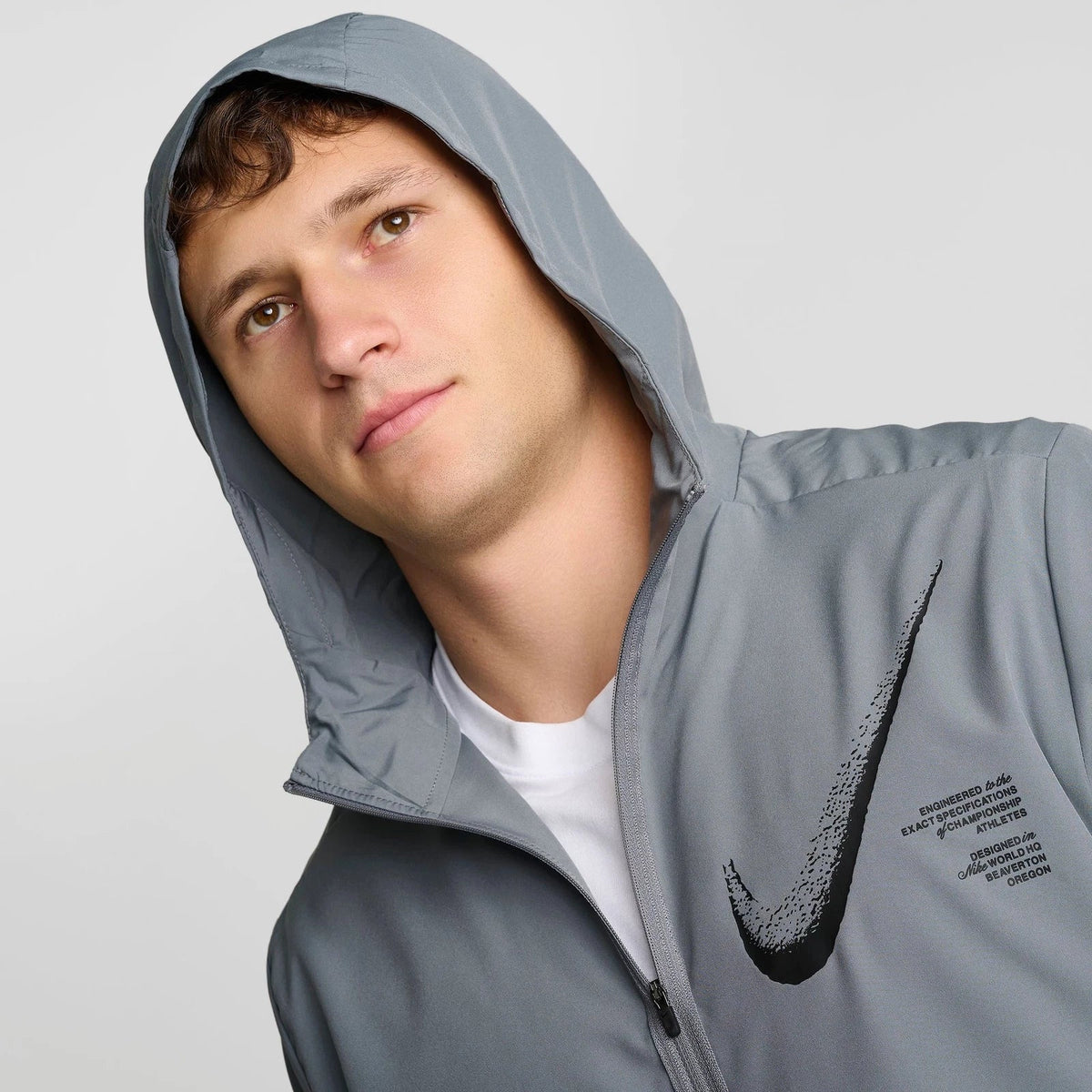 Men's Moisture-Wicking Full-Zip Hooded Jacket