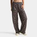 Women's Leopard Print Oversized Track Pants