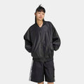 Women's Oversized Faux Leather Track Jacket