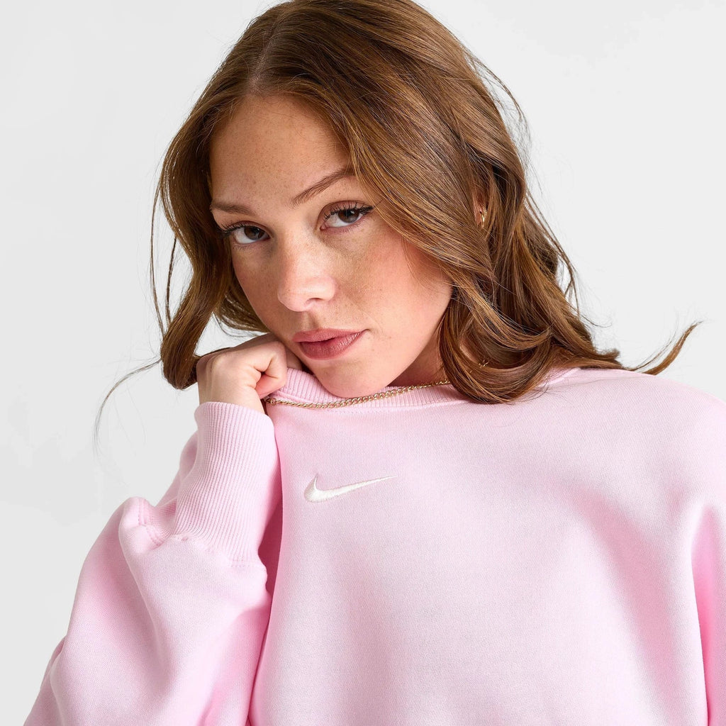 Women's Oversized Cotton-Blend Crewneck Sweatshirt