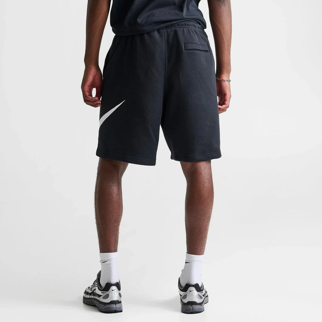 Men's Brushed Fleece Graphic Shorts - Black