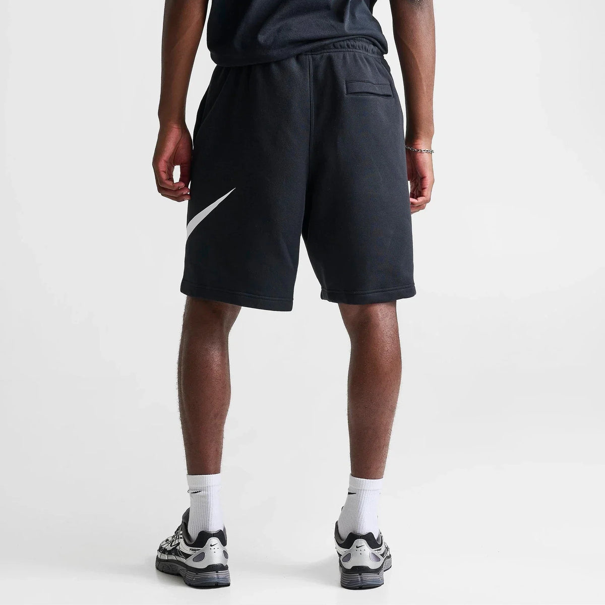 Men's Brushed Fleece Graphic Shorts - Black