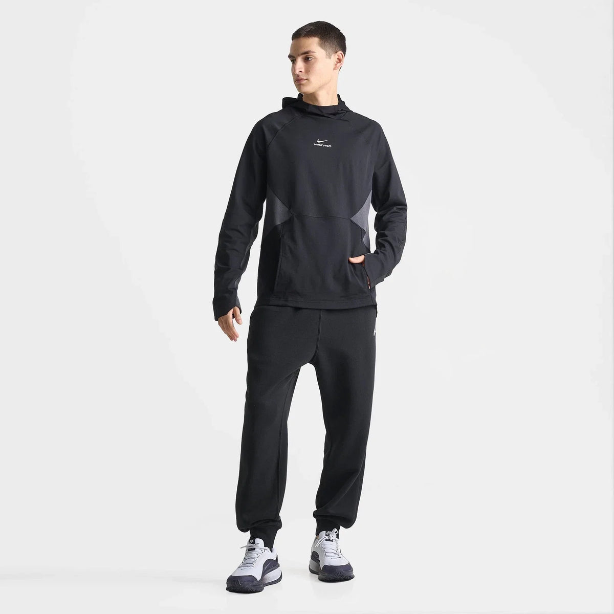 Men's Moisture-Wicking Training Hoodie - Black
