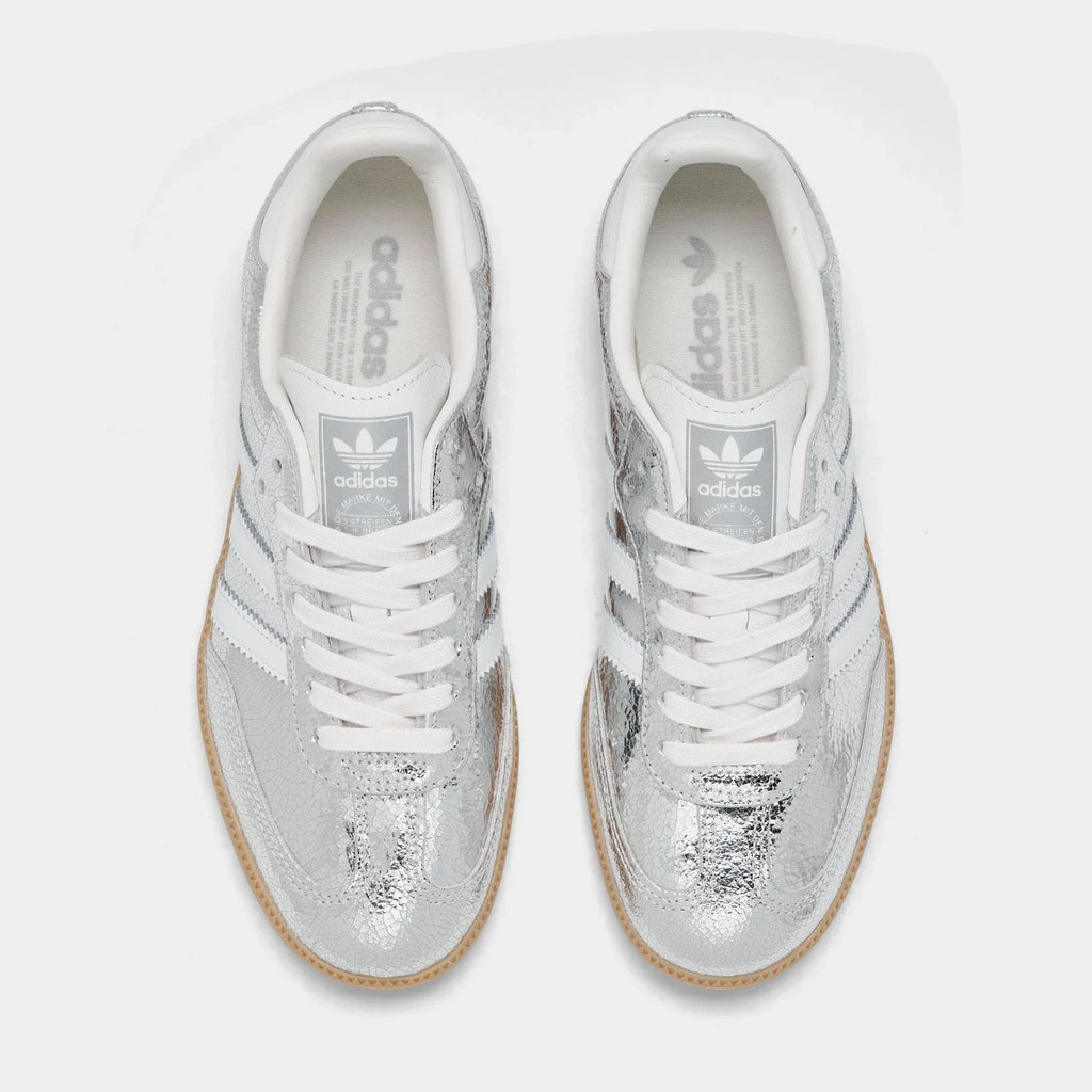 Women's Cracked Metallic Leather Sneakers