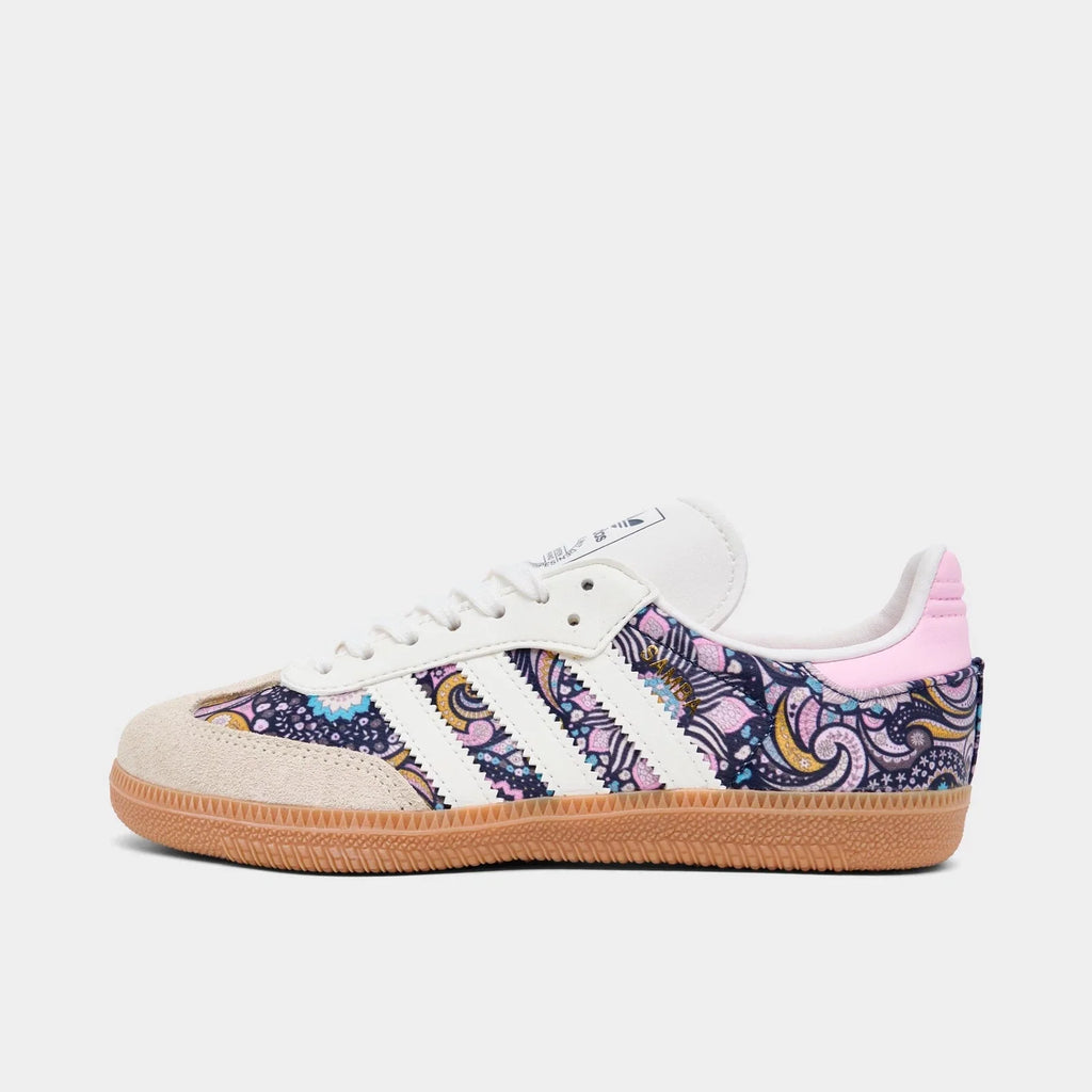 Girls' Little Kids' Floral Leather Sneakers