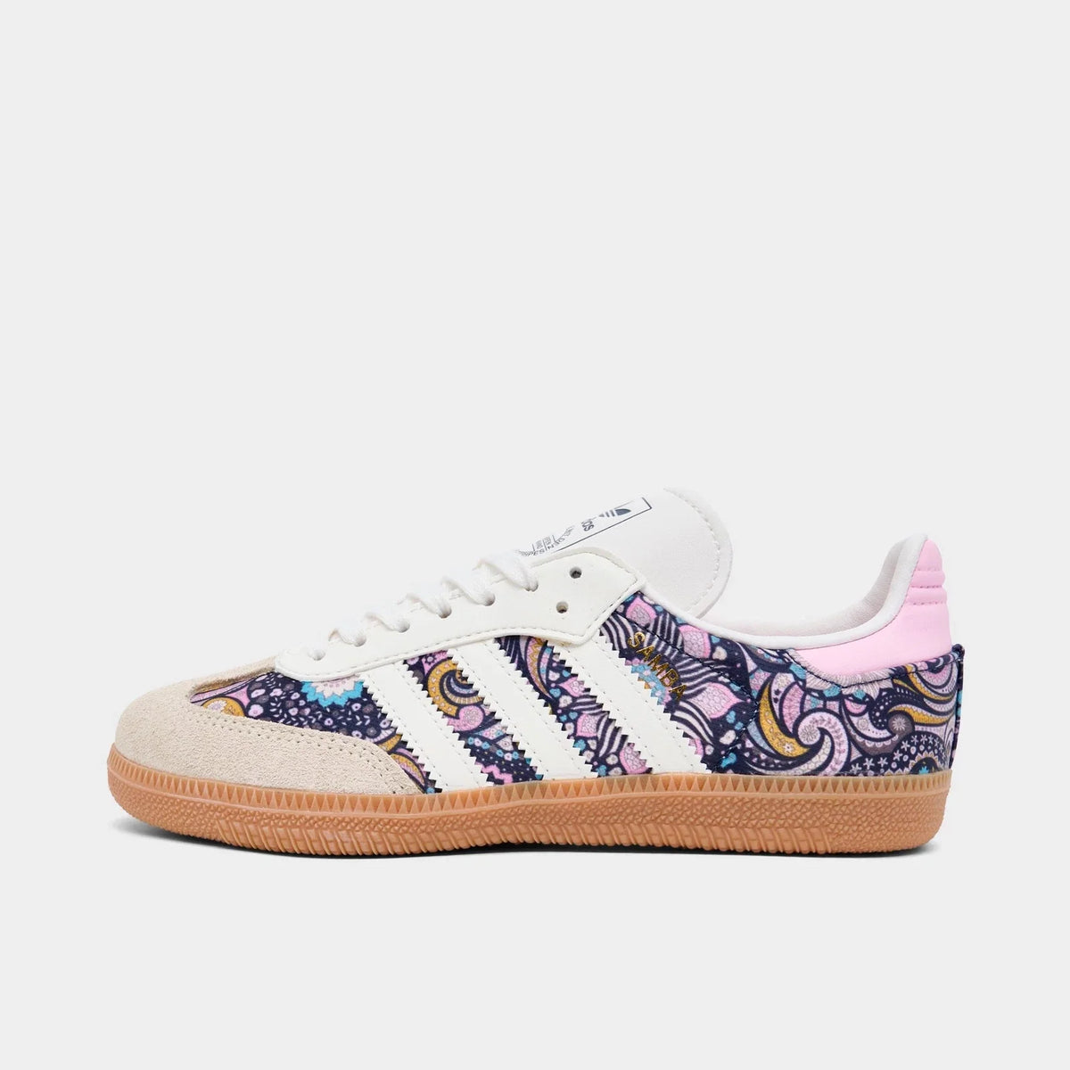 Girls' Little Kids' Floral Leather Sneakers
