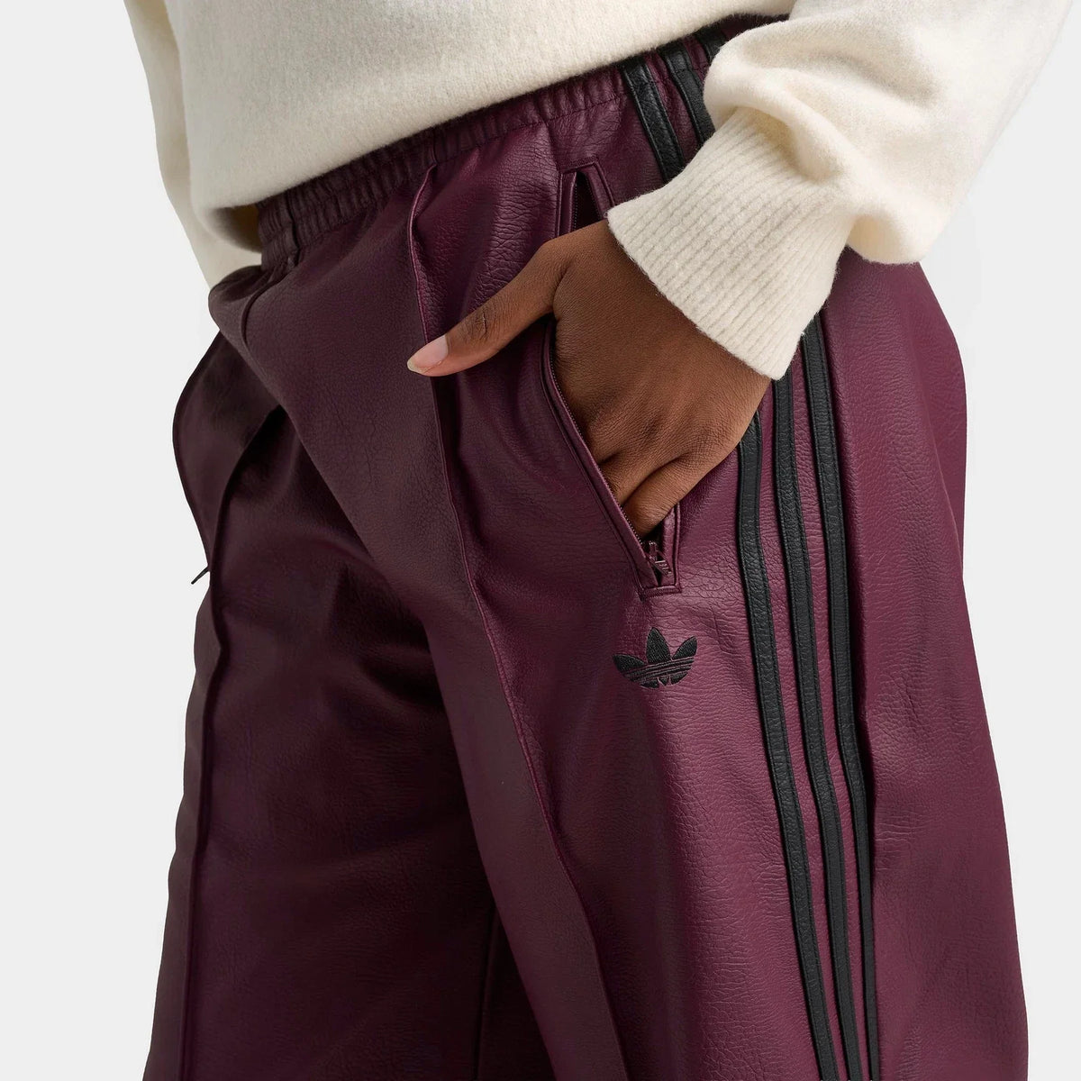 Women's Faux Leather Wide-Leg Pants