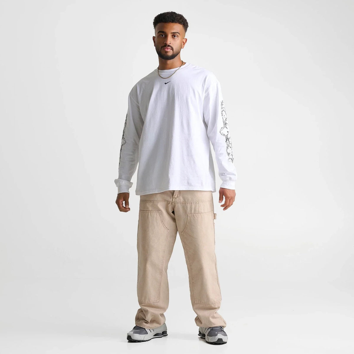 Men's Loose-Fit Graphic Long-Sleeve Tee