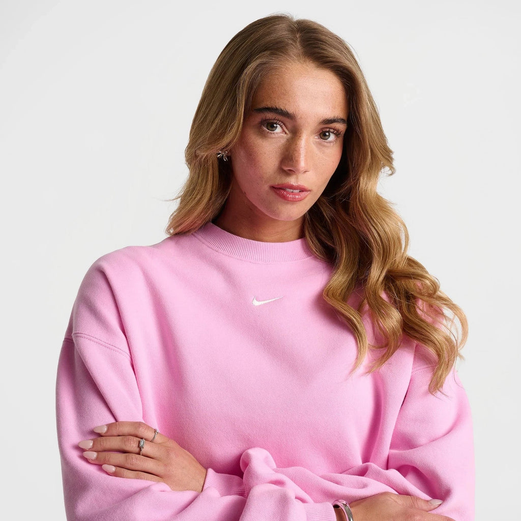Women's Cropped Oversized Fleece Sweatshirt