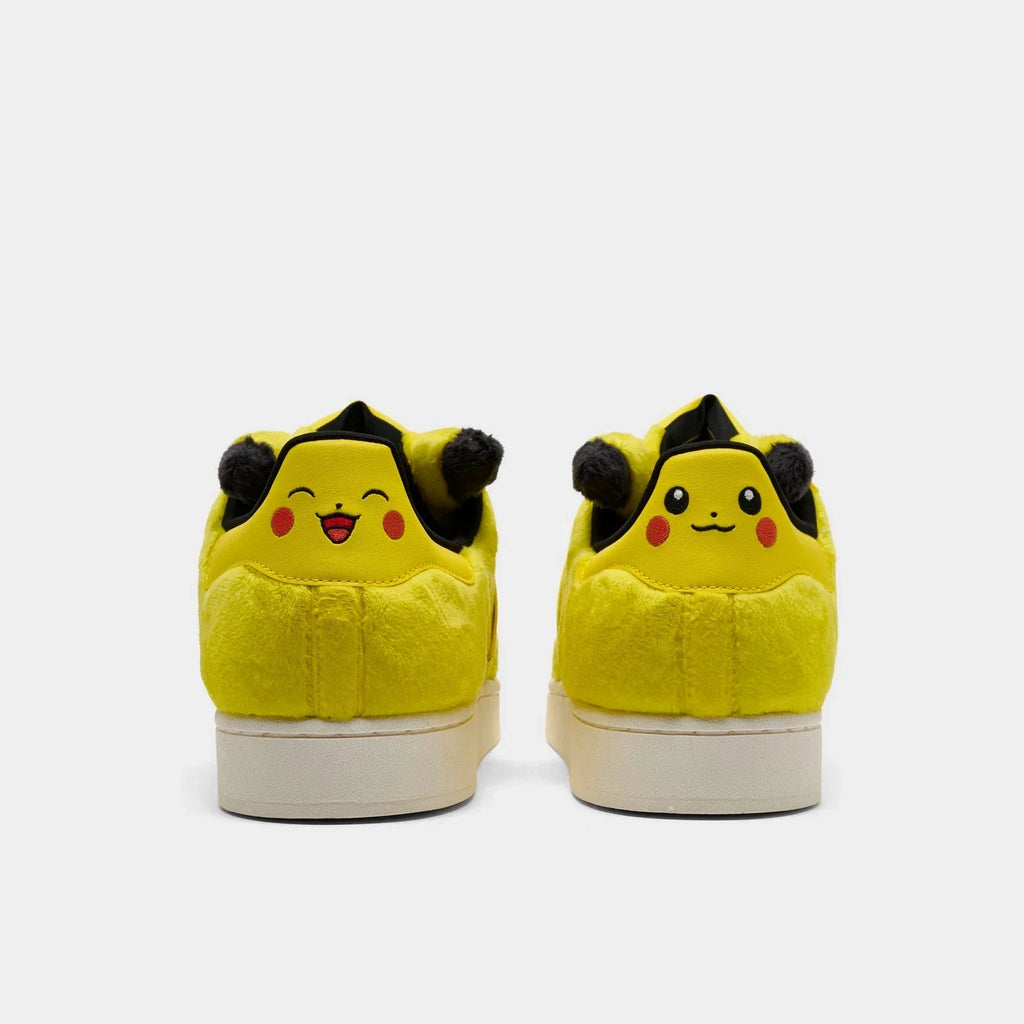 Men's Yellow Character Faux-Fur Sneakers