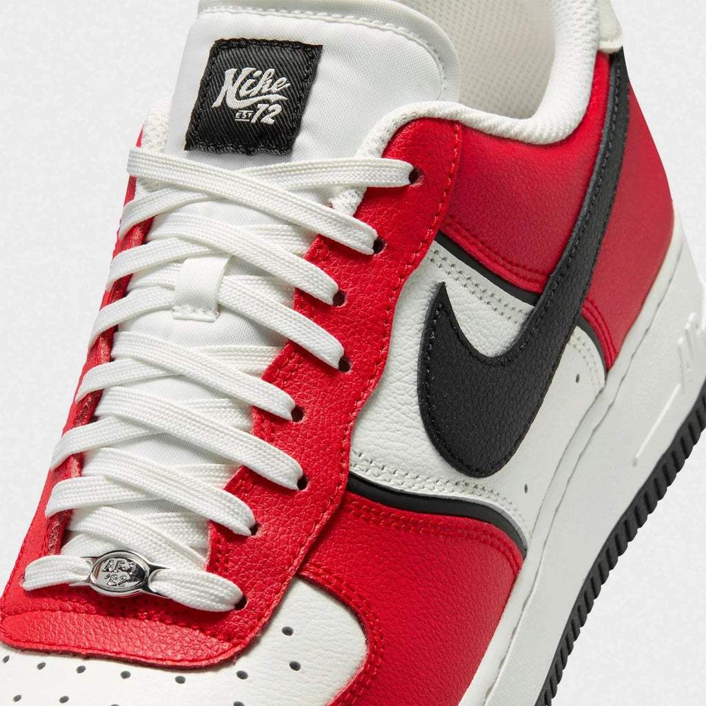 Men's Leather Court Sneakers - Red