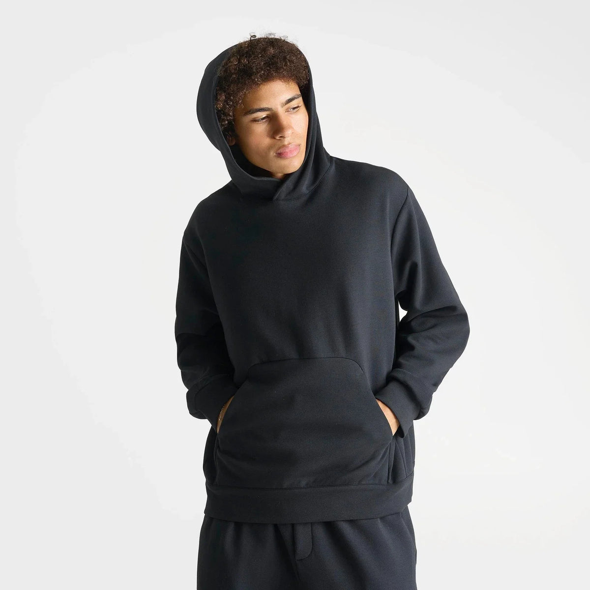 Men's Moisture-Wicking Pullover Hoodie - Black