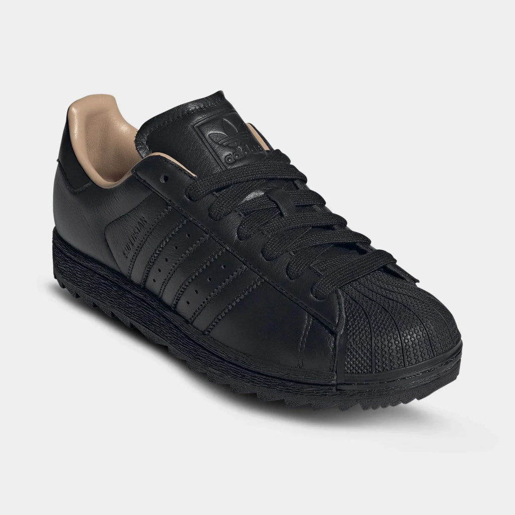Men's Leather Shell-Toe Ripple Sole Sneakers