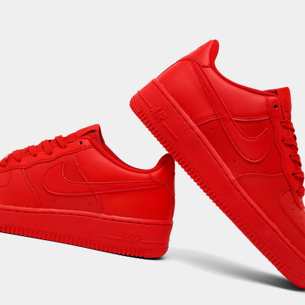 Big Kids' Leather Low Top Sneakers - Red