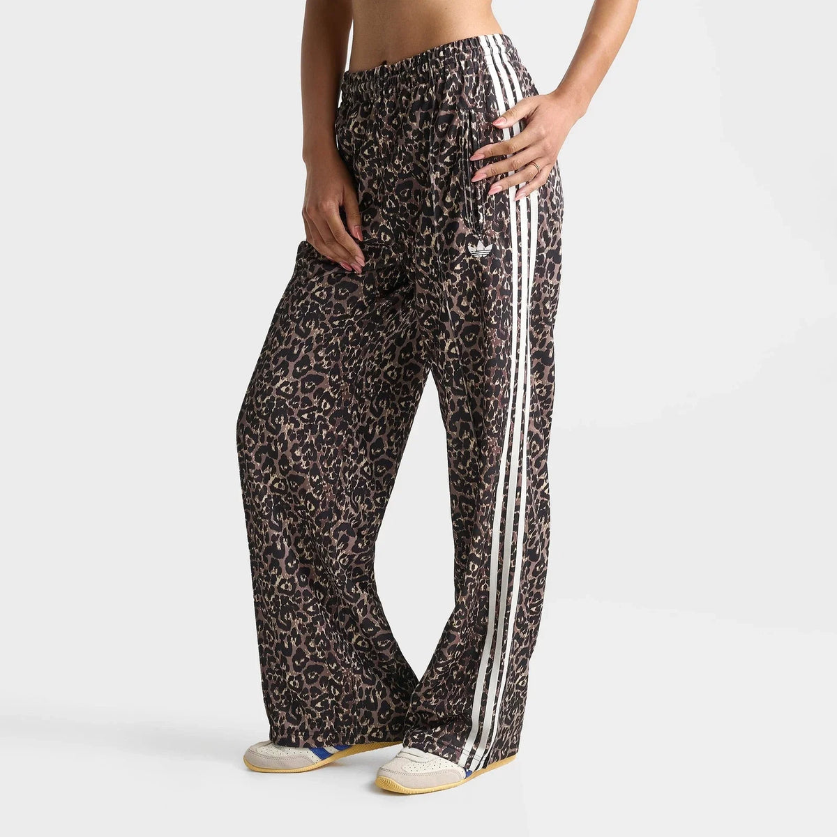 Women's Leopard Print Oversized Track Pants