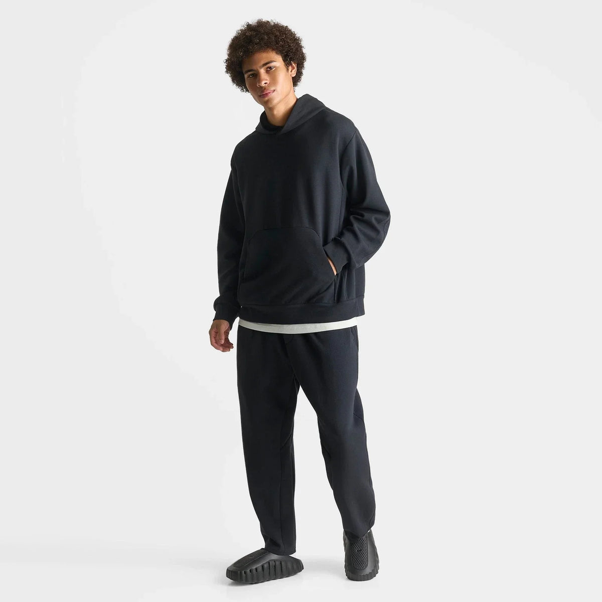 Men's Moisture-Wicking Pullover Hoodie - Black
