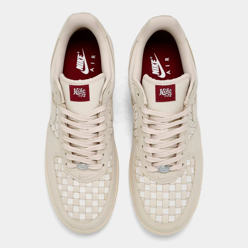 Men's Woven Leather Low Top Casual Sneaker