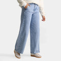 Women's Mid-Rise Wide-Leg Denim Pants