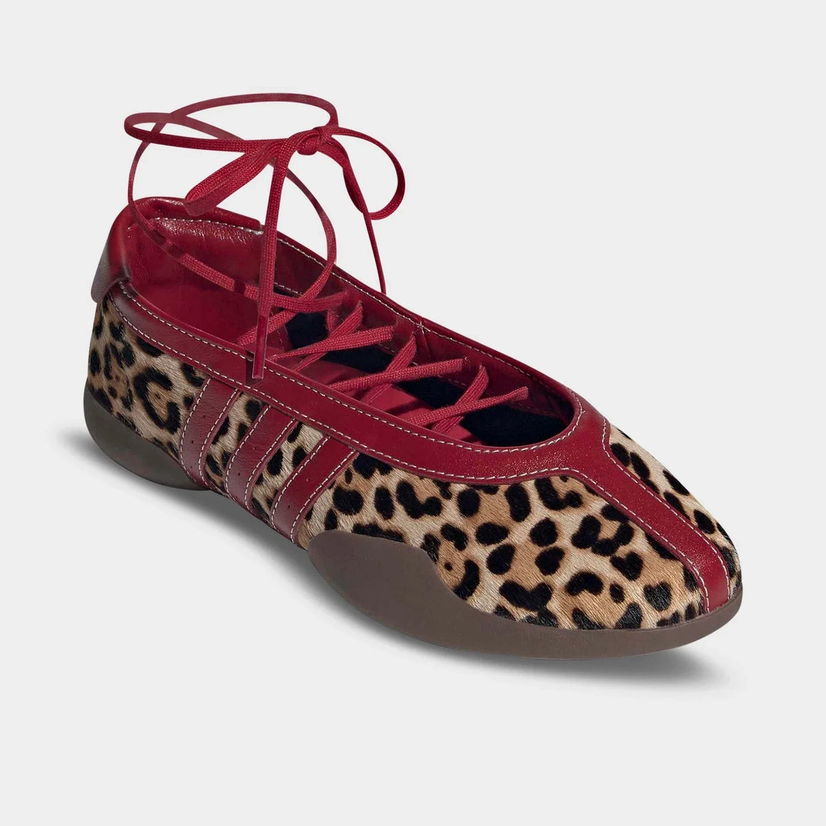 Women's Leopard Print Ballet-Inspired Sneakers