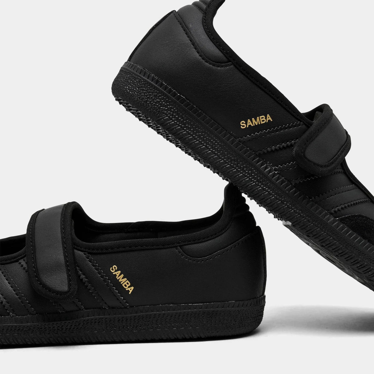 Women's Leather Mary Jane Sneakers - Black