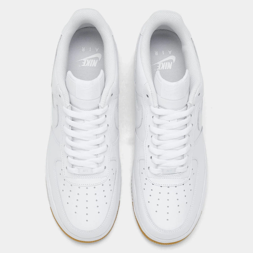 Men's Leather Low-Top Sneakers With Gum Sole