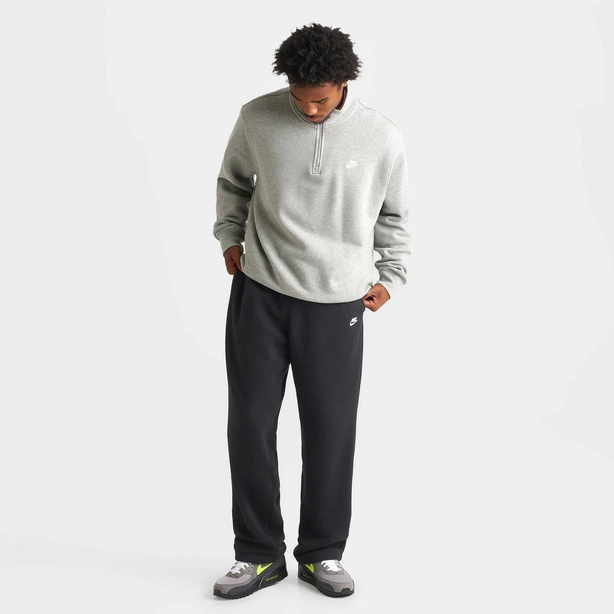 Men's Bungee-Hem Fleece Joggers - Gray
