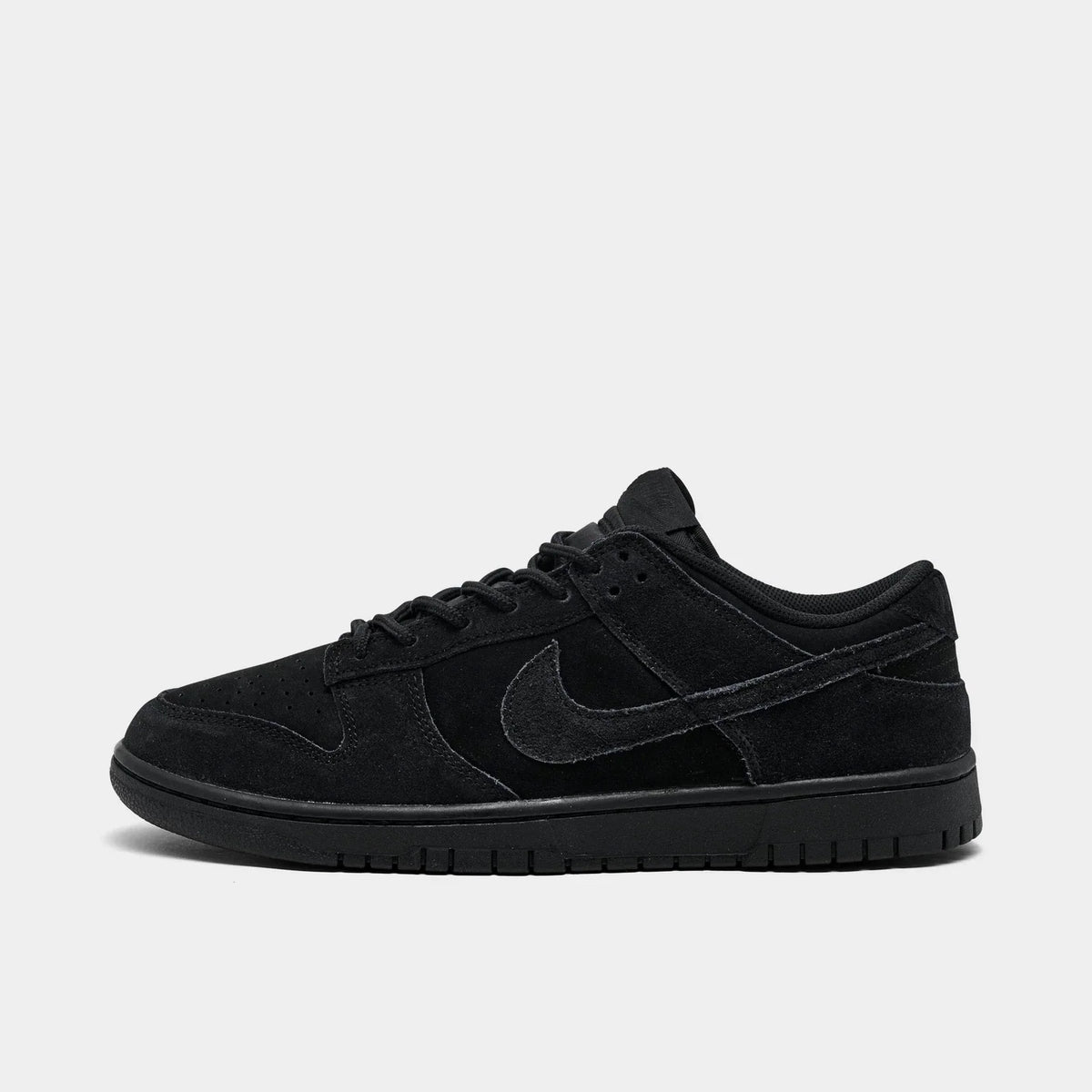 Men's Suede Low-Top Sneakers - Black