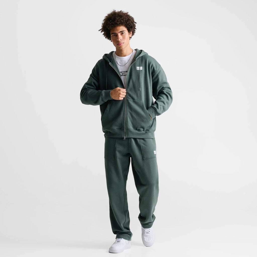 Men's Full-Zip Fleece Hoodie - Green