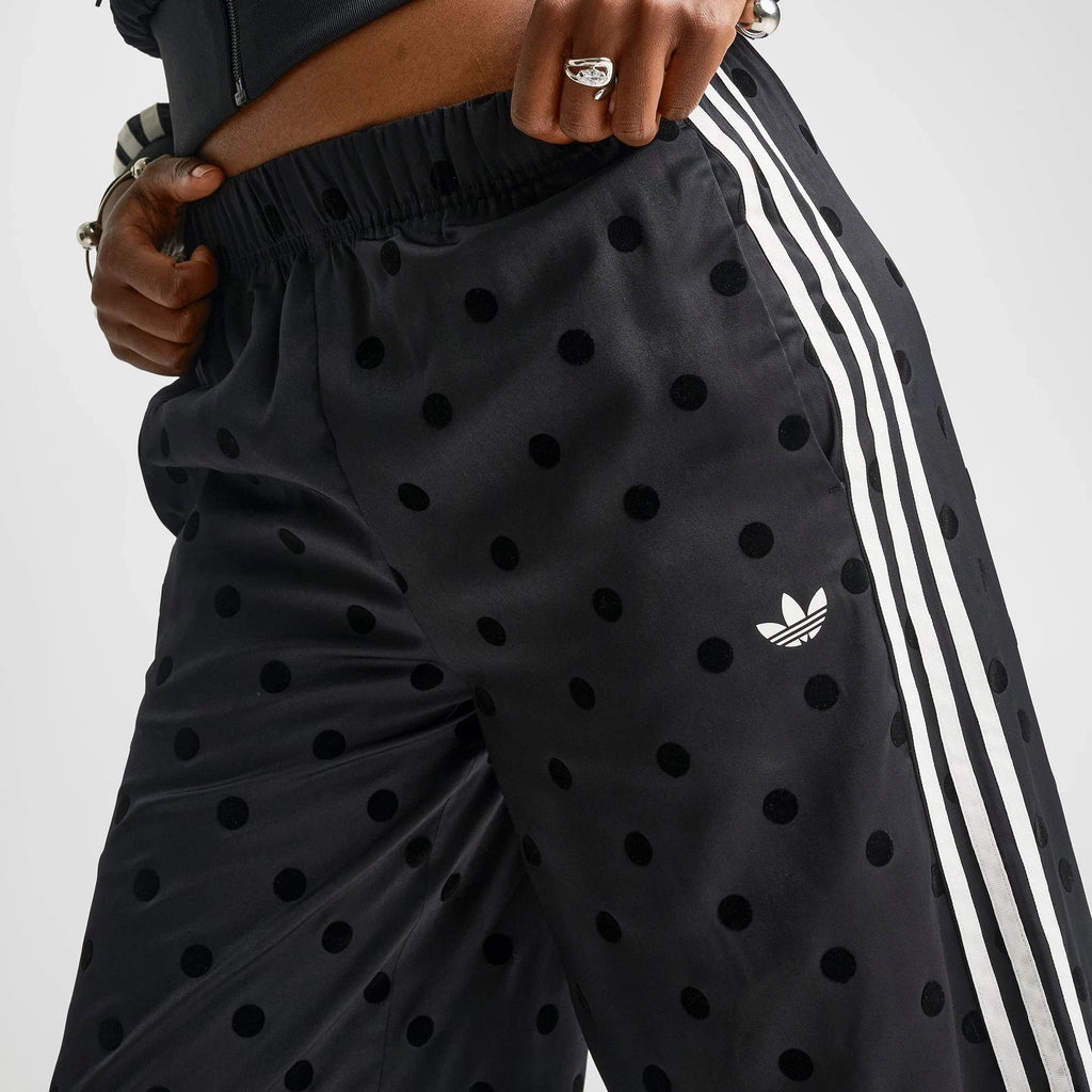 Women's Polka Dot Satin Wide-Leg Pants