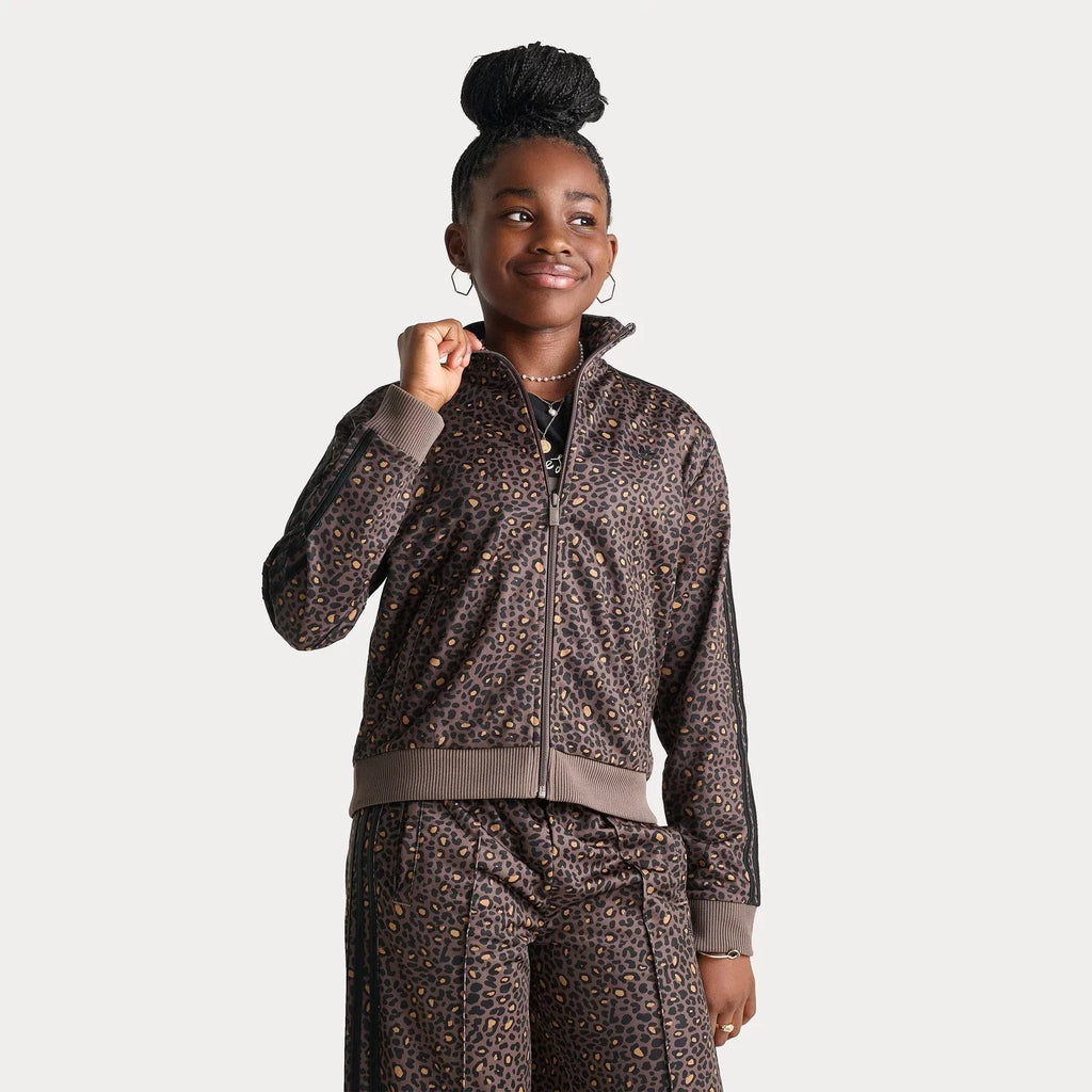Girls' Leopard Print Track Jacket
