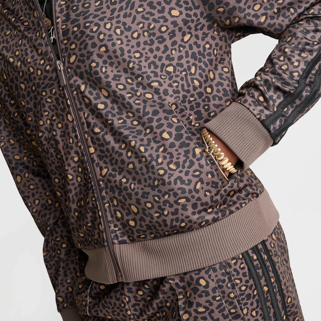Girls' Leopard Print Track Jacket