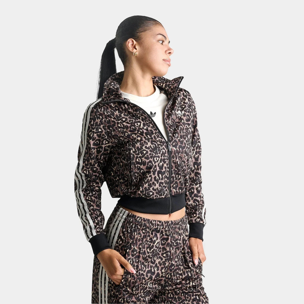 Women's Leopard Print Track Jacket