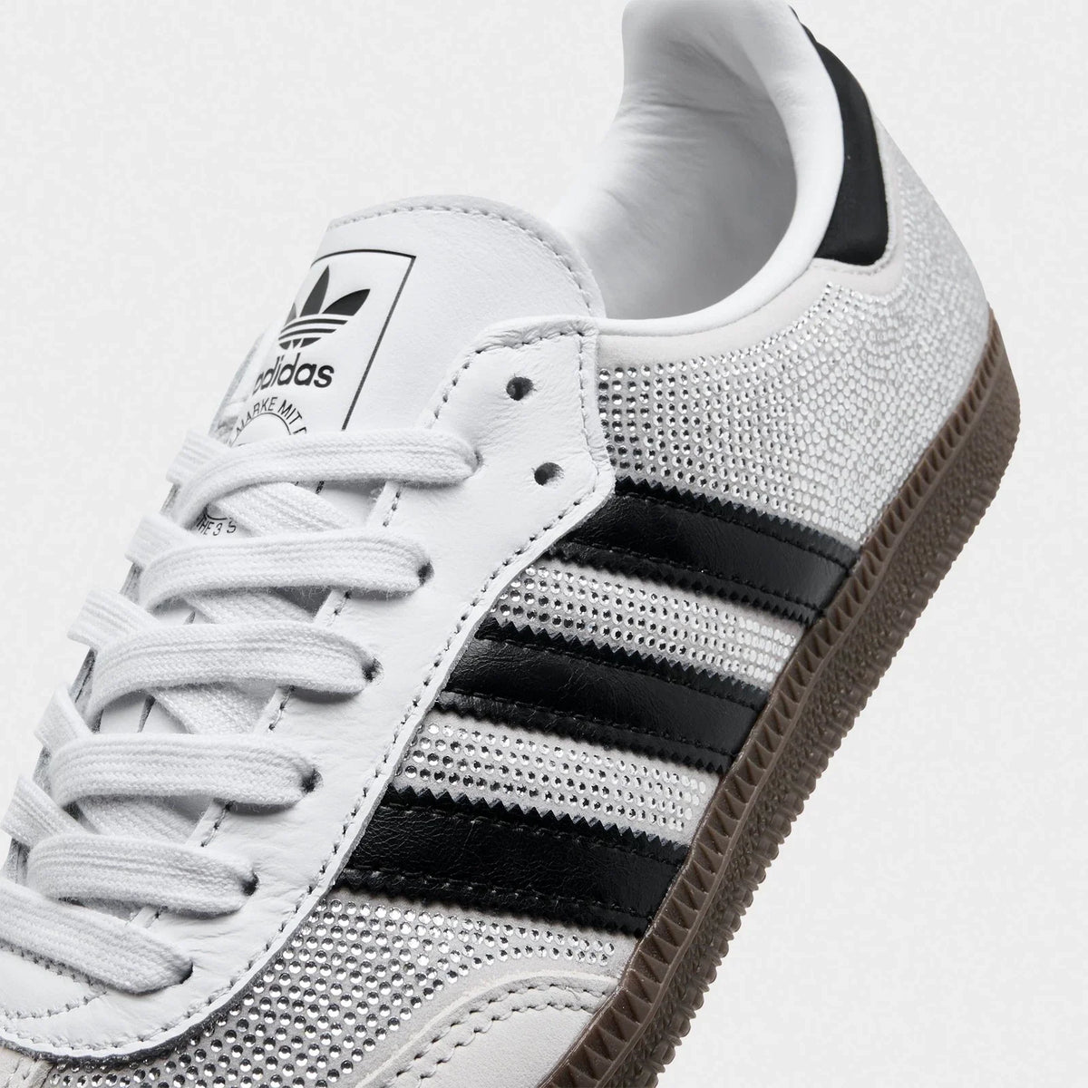 Women's Rhinestone Leather Sneakers