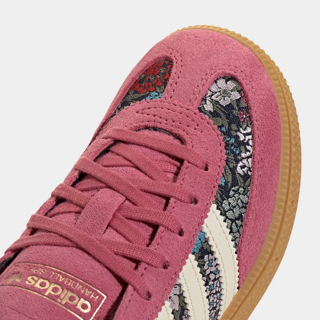 Girls' Floral Leather And Textile Sneakers