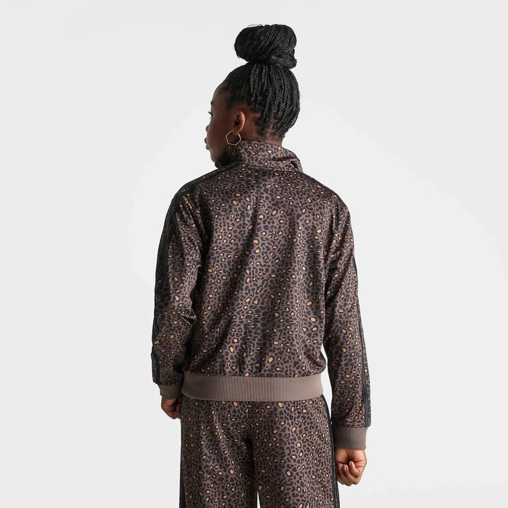 Girls' Leopard Print Track Jacket